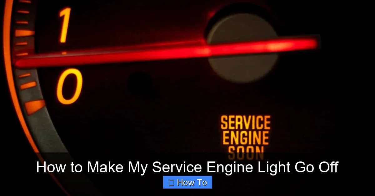 How to Make My Service Engine Light Go Off