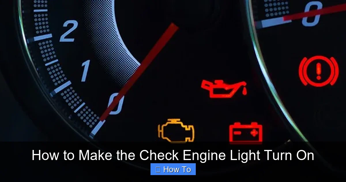 How to Make the Check Engine Light Turn On