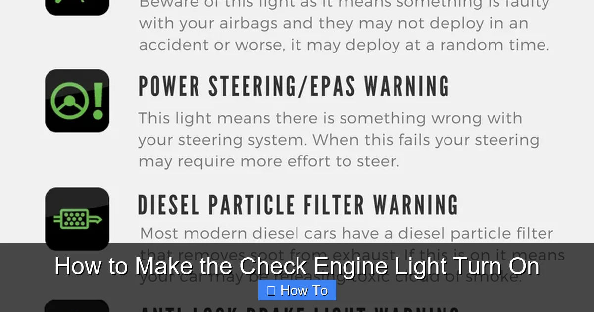 How to Make the Check Engine Light Turn On