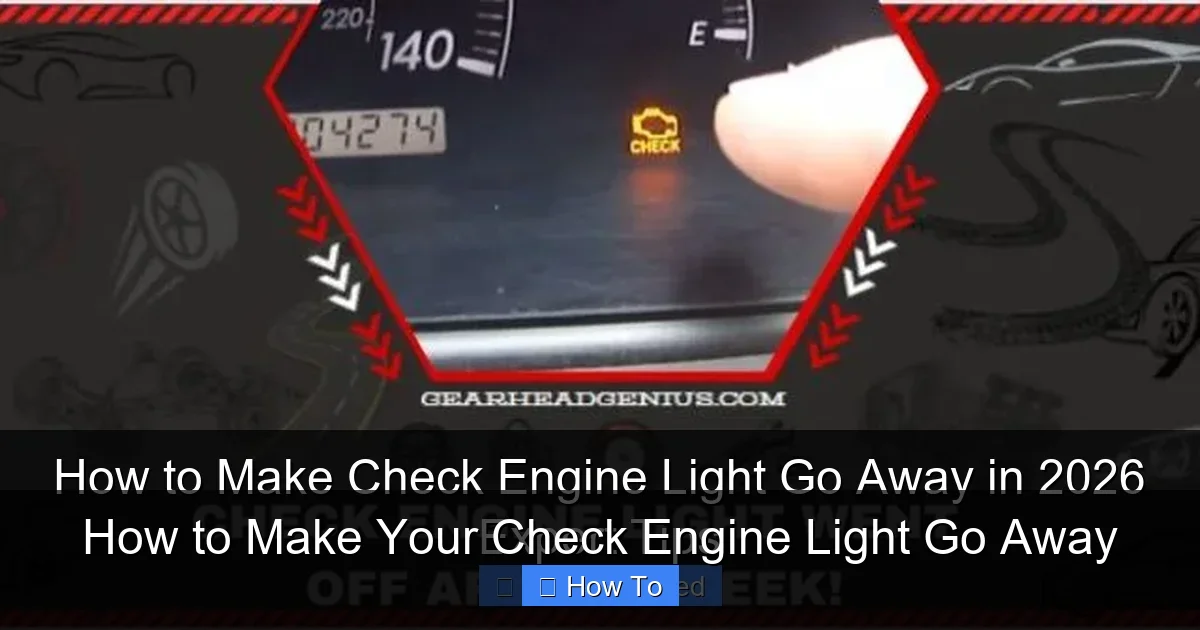 How to Make Your Check Engine Light Go Away