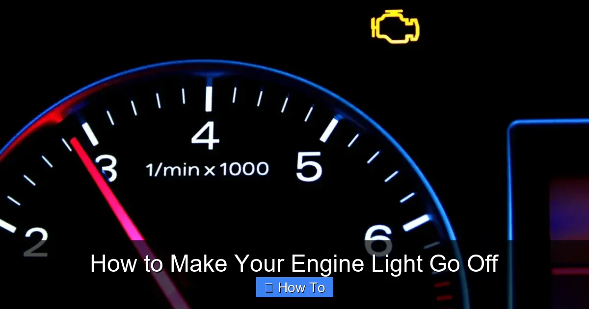 How to Make Your Engine Light Go Off