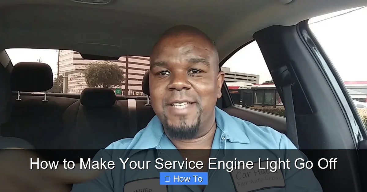 How to Make Your Service Engine Light Go Off