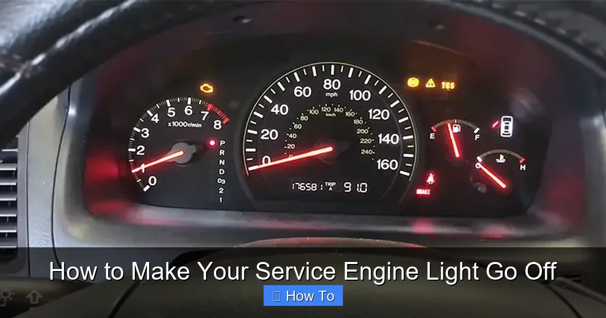 How to Make Your Service Engine Light Go Off