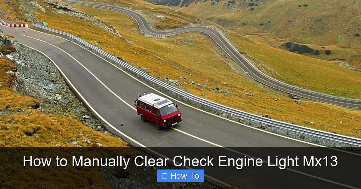 How to Manually Clear Check Engine Light Mx13