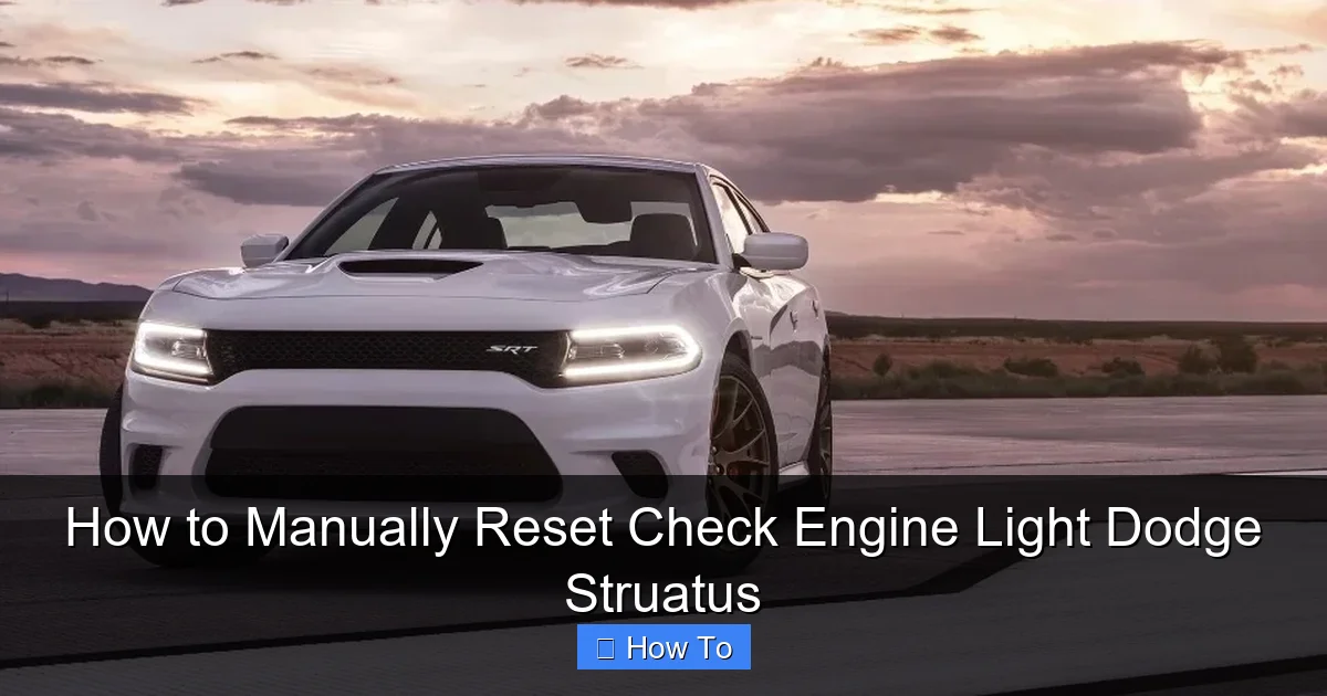 How to Manually Reset Check Engine Light Dodge Struatus