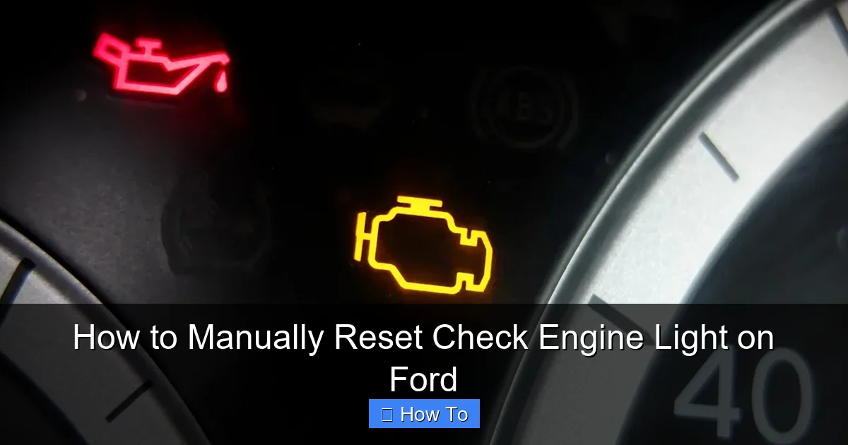 How to Manually Reset Check Engine Light on Ford