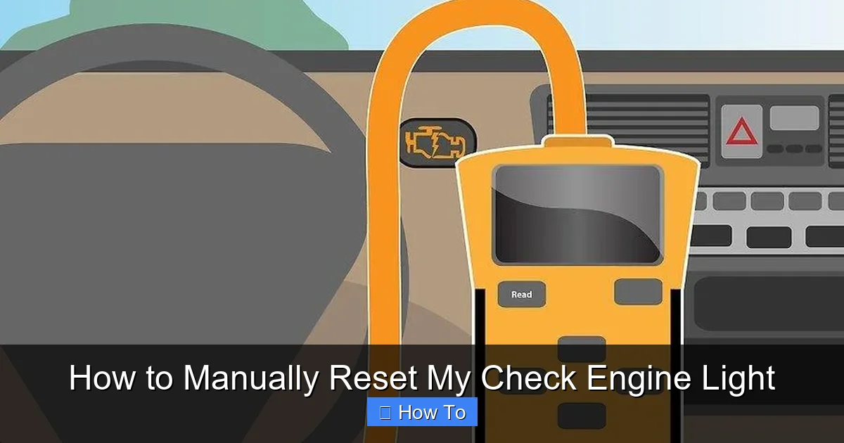 How to Manually Reset My Check Engine Light