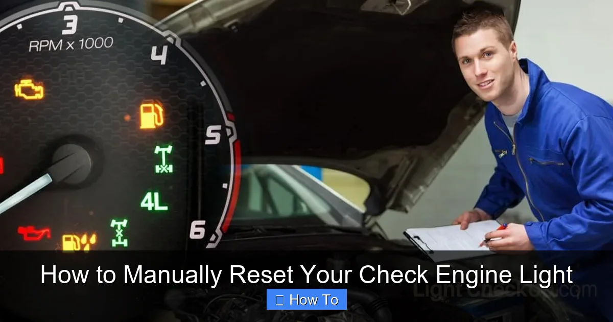 How to Manually Reset Your Check Engine Light