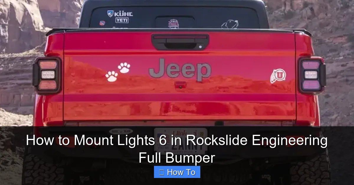 How to Mount Lights 6 in Rockslide Engineering Full Bumper