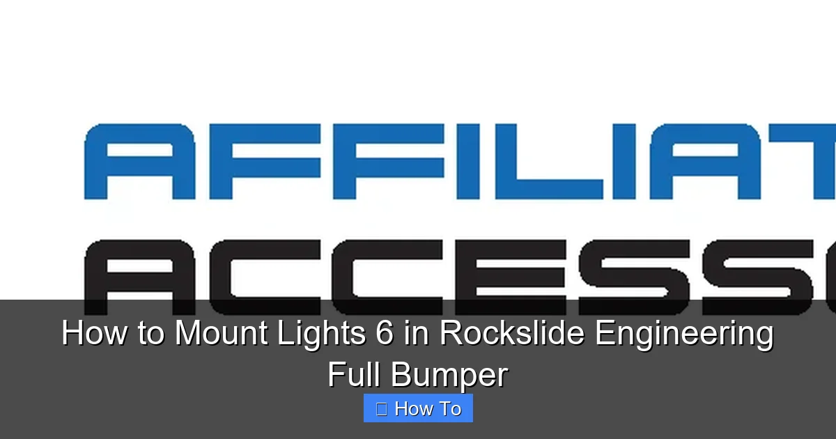 How to Mount Lights 6 in Rockslide Engineering Full Bumper