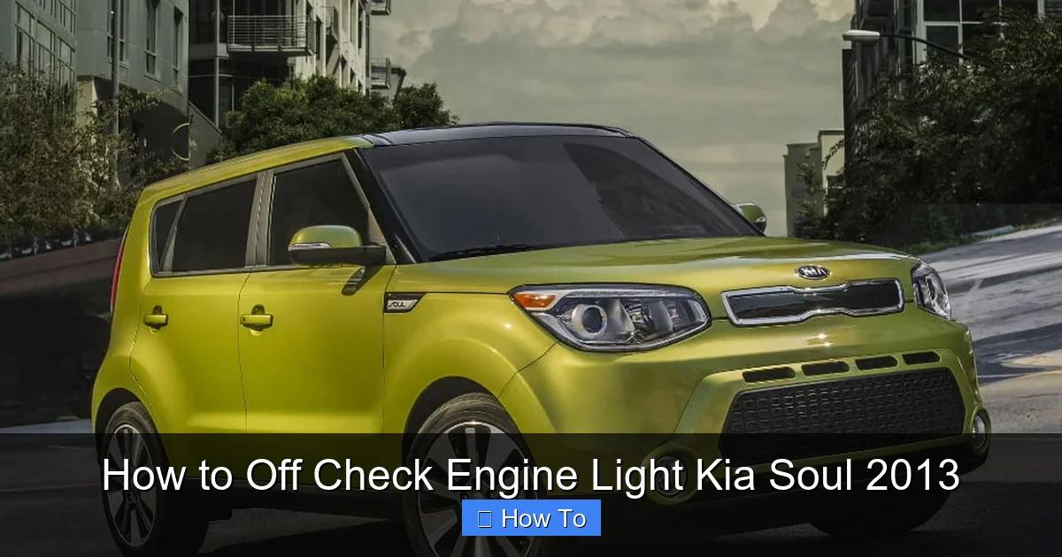 How to Off Check Engine Light Kia Soul 2013