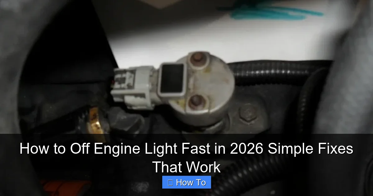 How to Off Engine Light Fast in 2026 Simple Fixes That Work