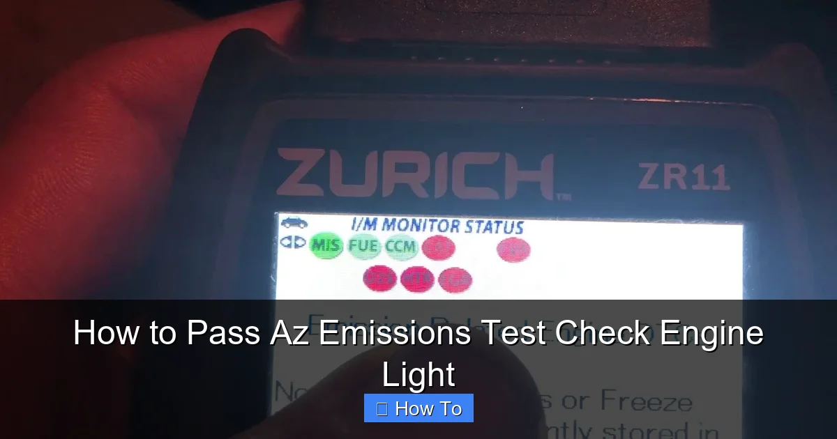 How to Pass Az Emissions Test Check Engine Light