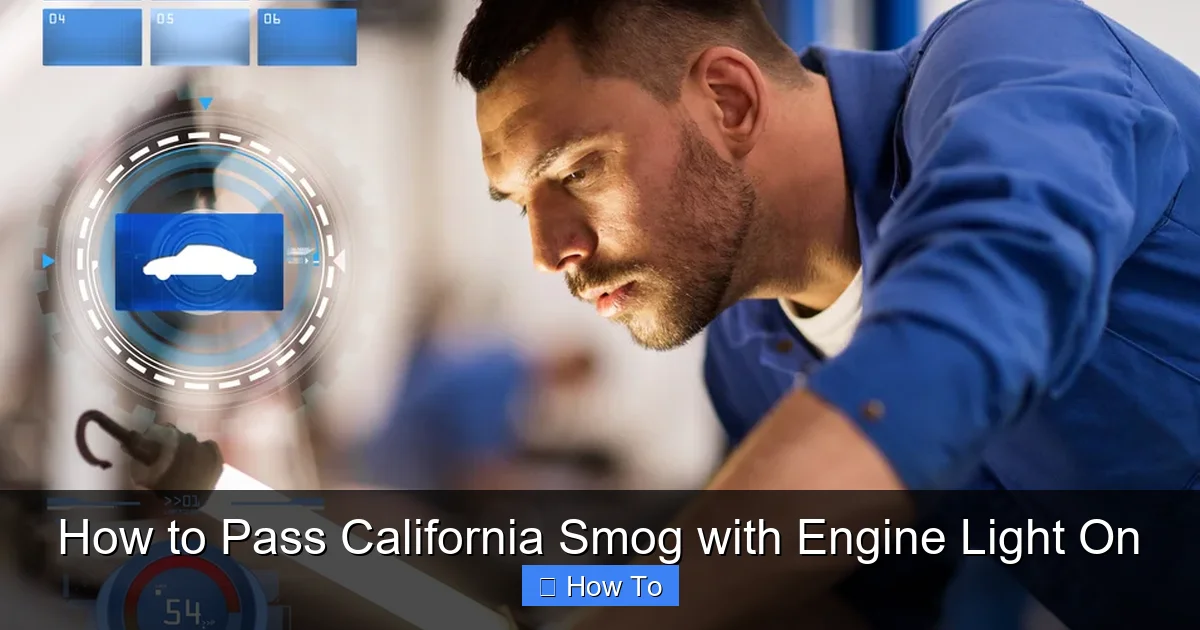 How to Pass California Smog with Engine Light On