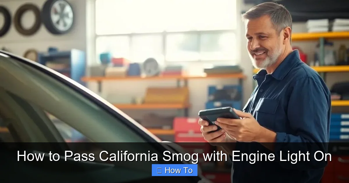 How to Pass California Smog with Engine Light On