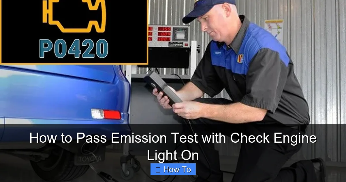 How to Pass Emission Test with Check Engine Light On