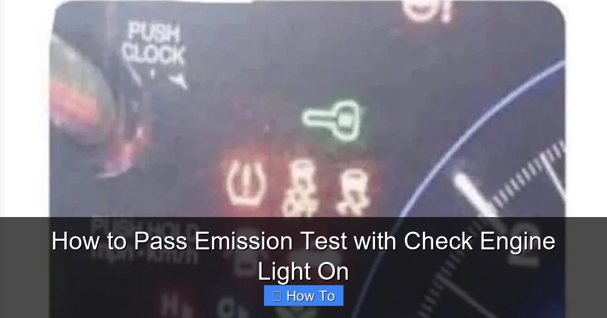 How to Pass Emission Test with Check Engine Light On