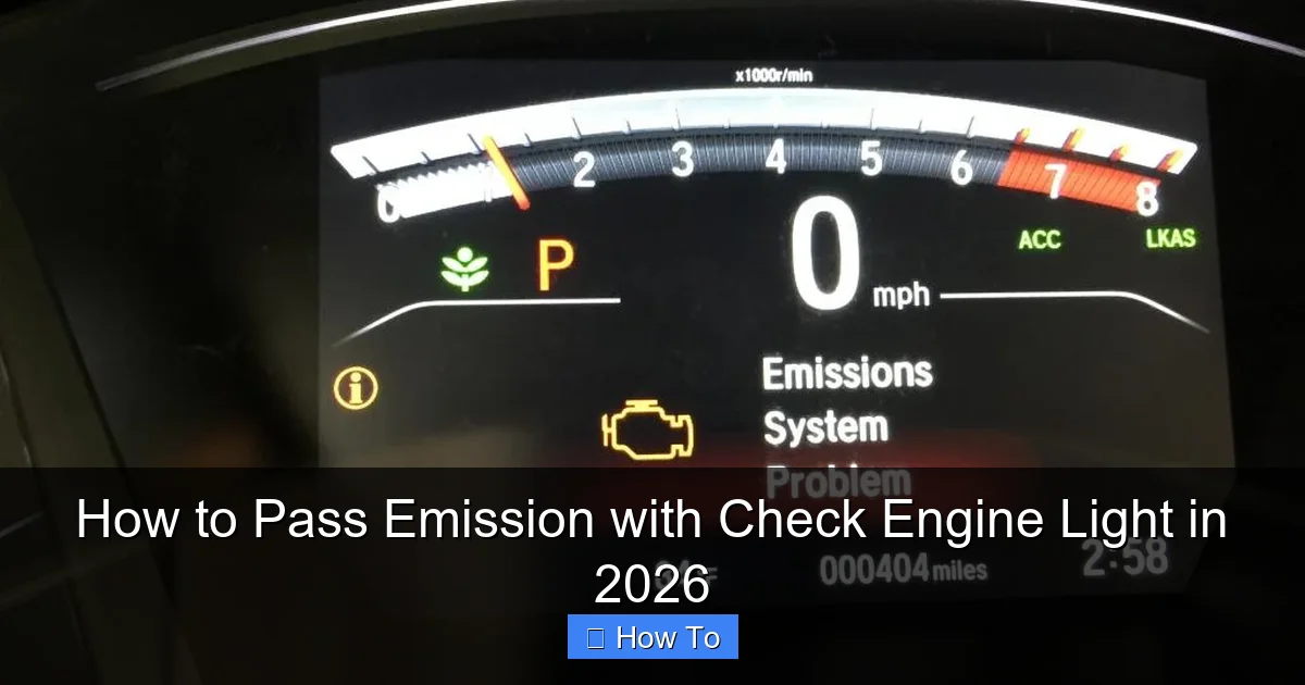 How to Pass Emission with Check Engine Light in 2026