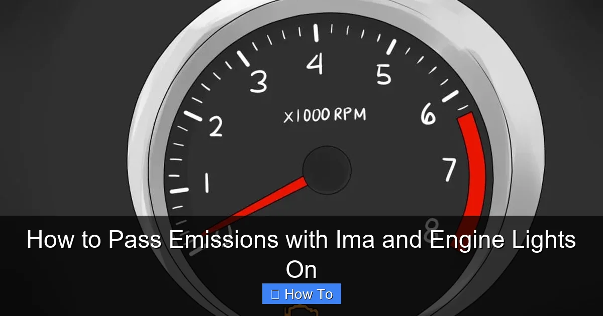 How to Pass Emissions with Ima and Engine Lights On
