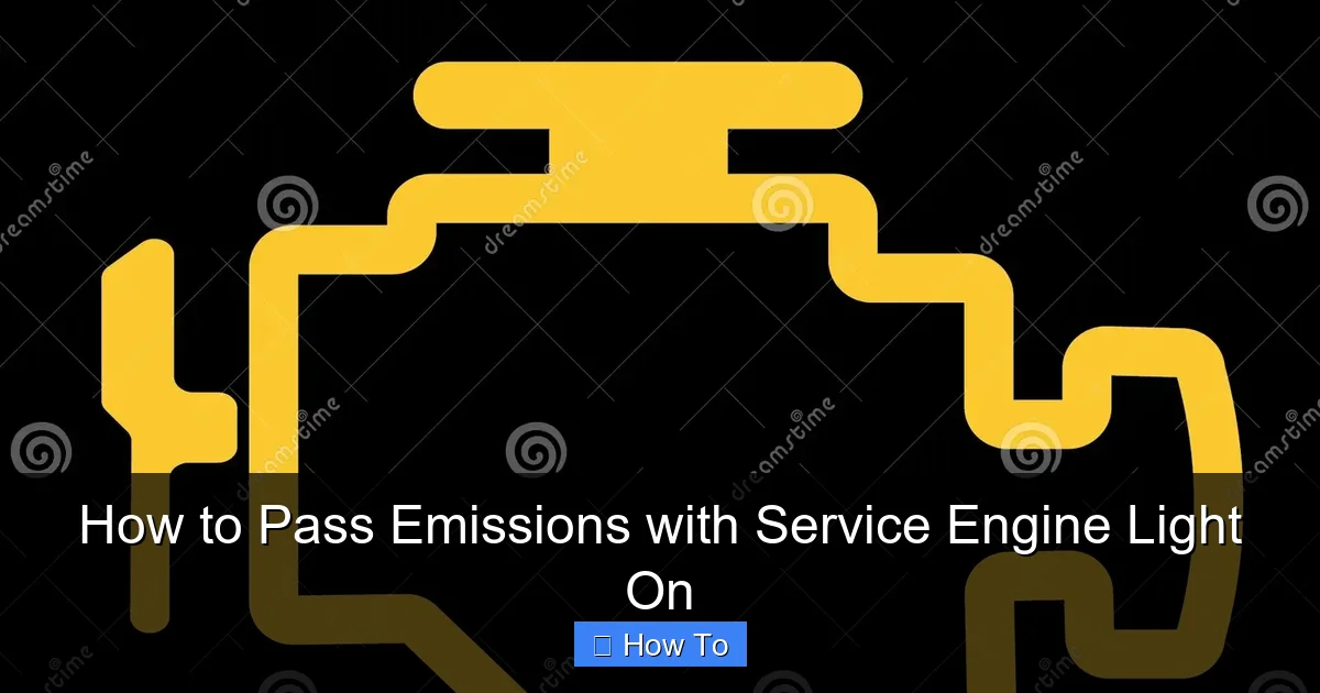 How to Pass Emissions with Service Engine Light On