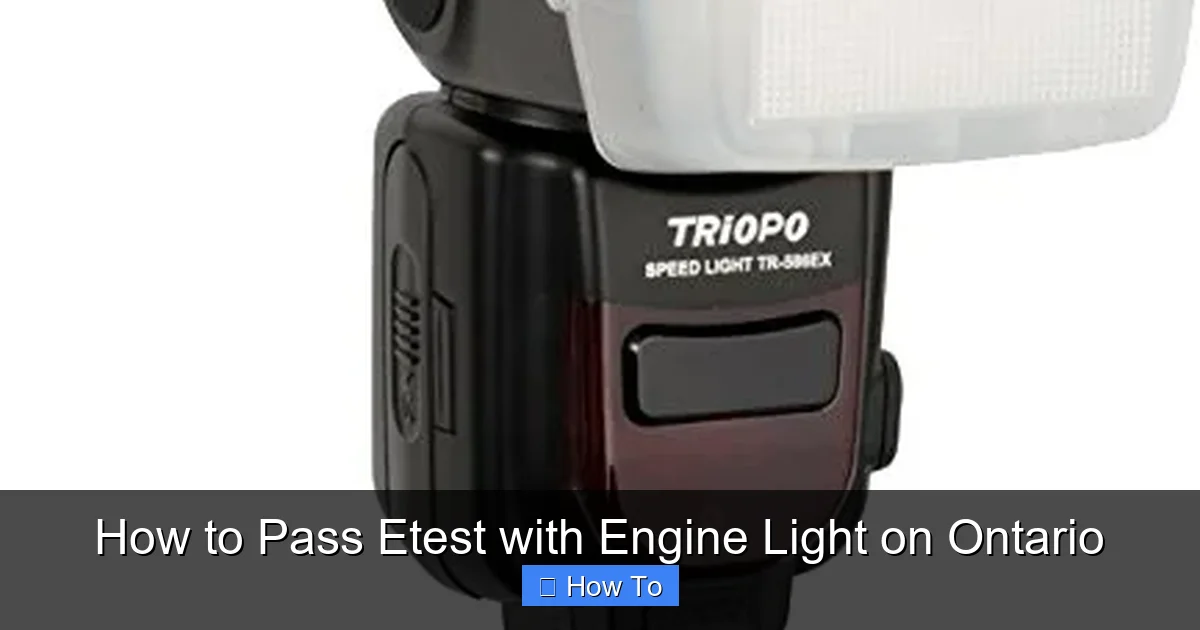 How to Pass Etest with Engine Light on Ontario