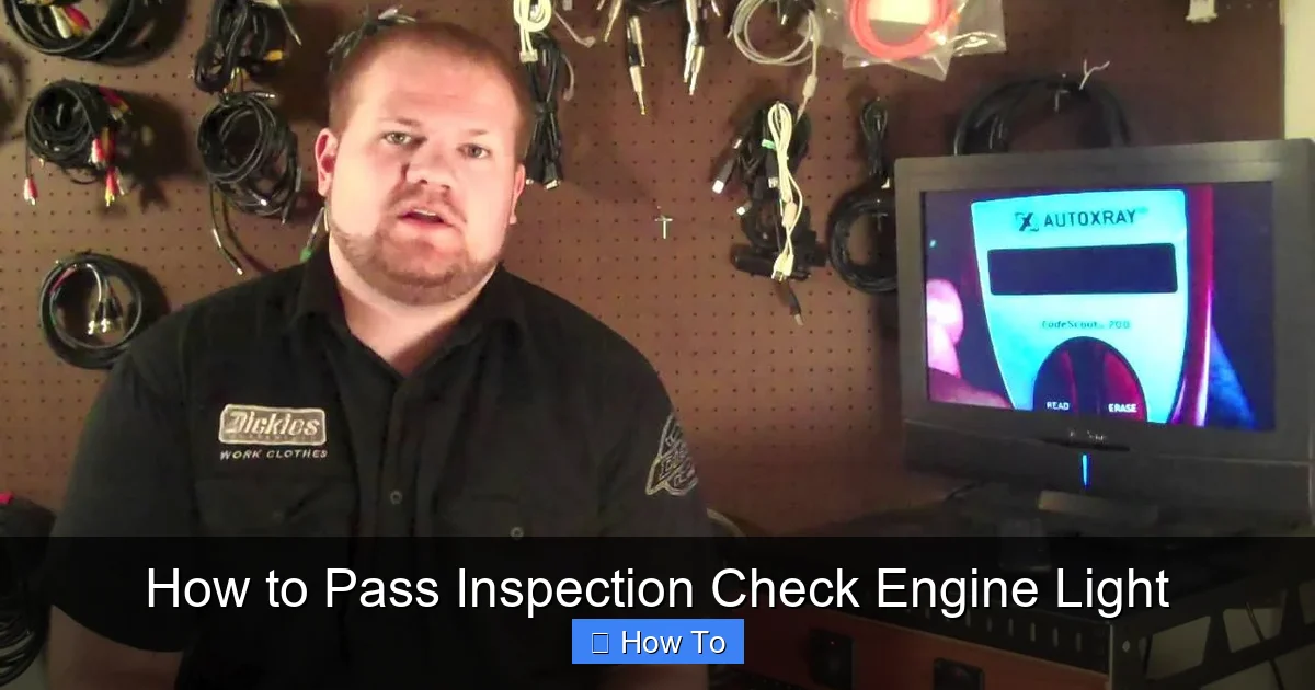 How to Pass Inspection Check Engine Light