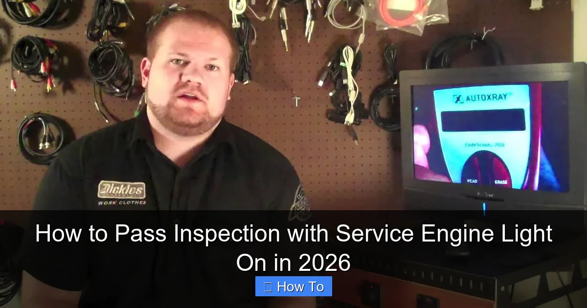 How to Pass Inspection with Service Engine Light On in 2026