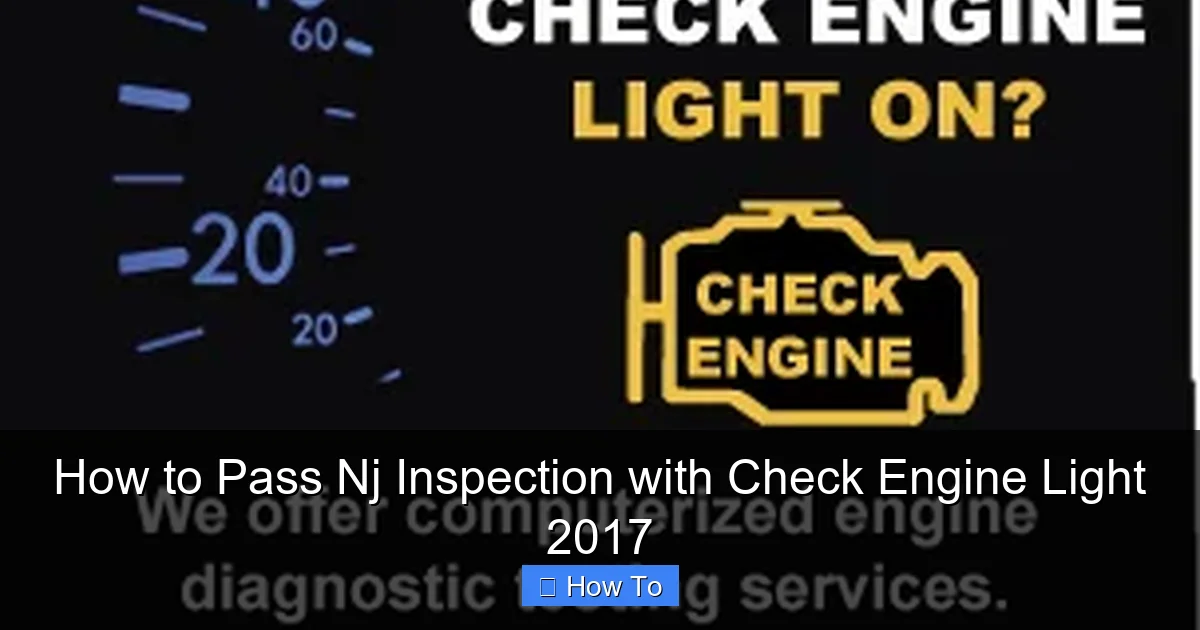 How to Pass Nj Inspection with Check Engine Light 2017