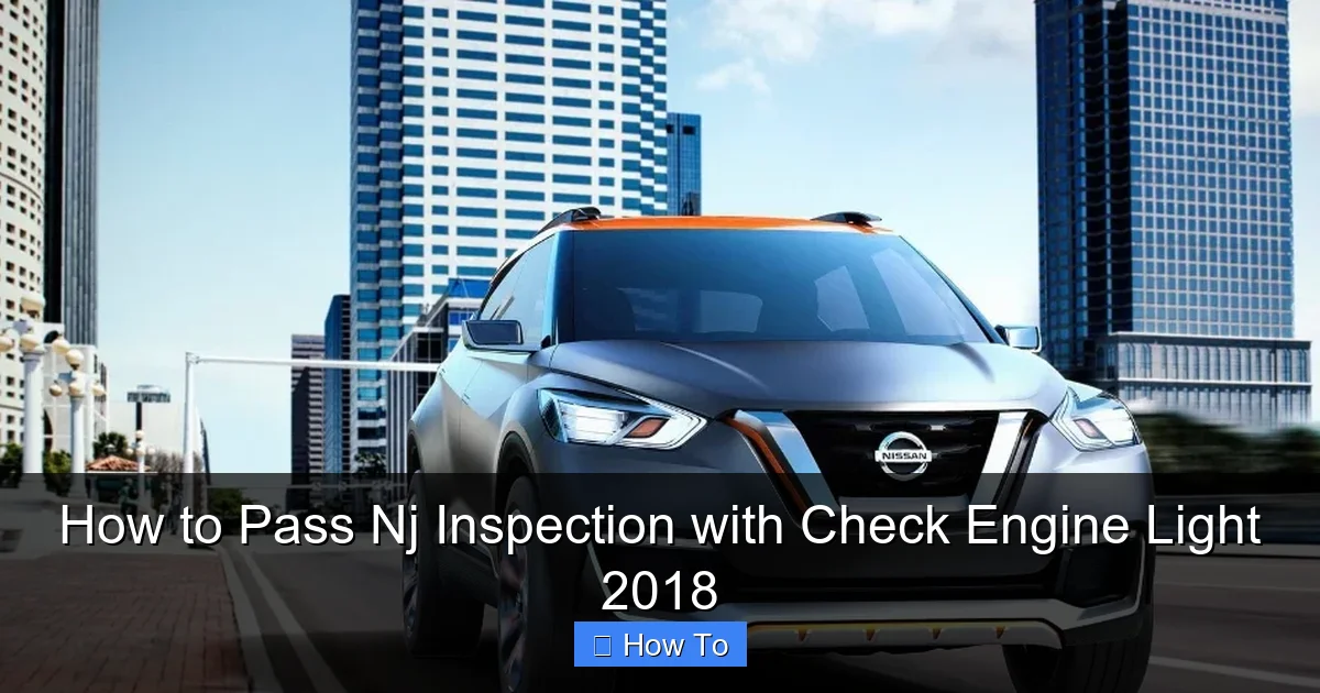 How to Pass Nj Inspection with Check Engine Light 2018