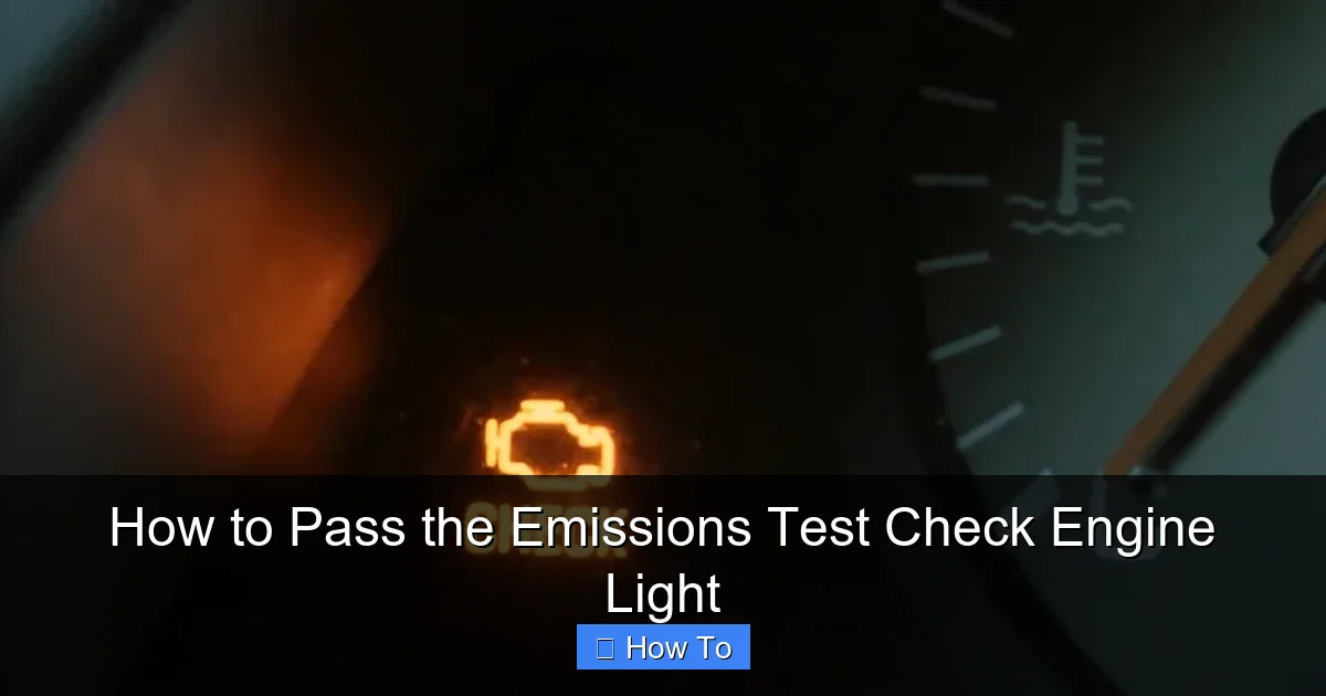 How to Pass the Emissions Test Check Engine Light