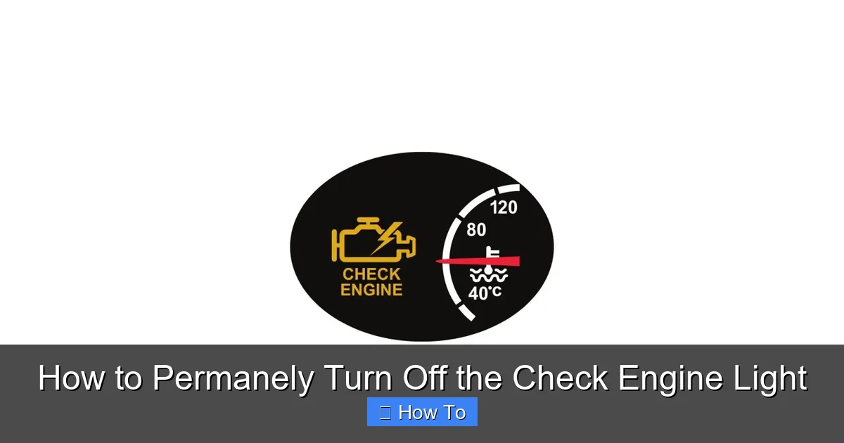 How to Permanely Turn Off the Check Engine Light