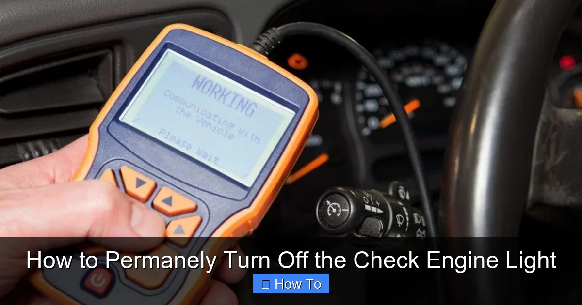 How to Permanely Turn Off the Check Engine Light
