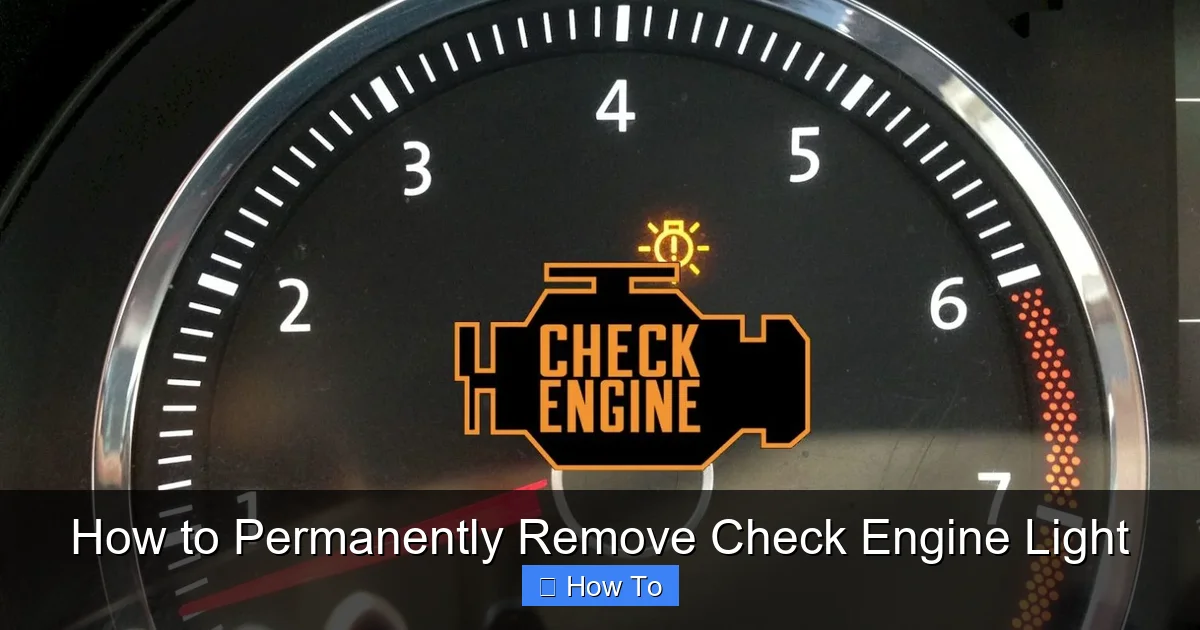 How to Permanently Remove Check Engine Light