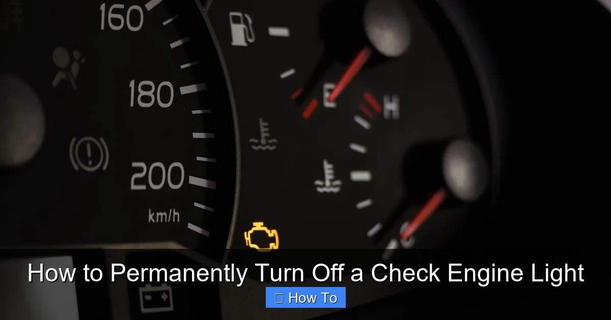 How to Permanently Turn Off a Check Engine Light