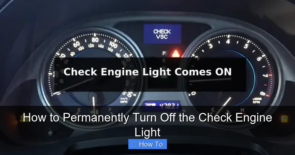 How to Permanently Turn Off the Check Engine Light