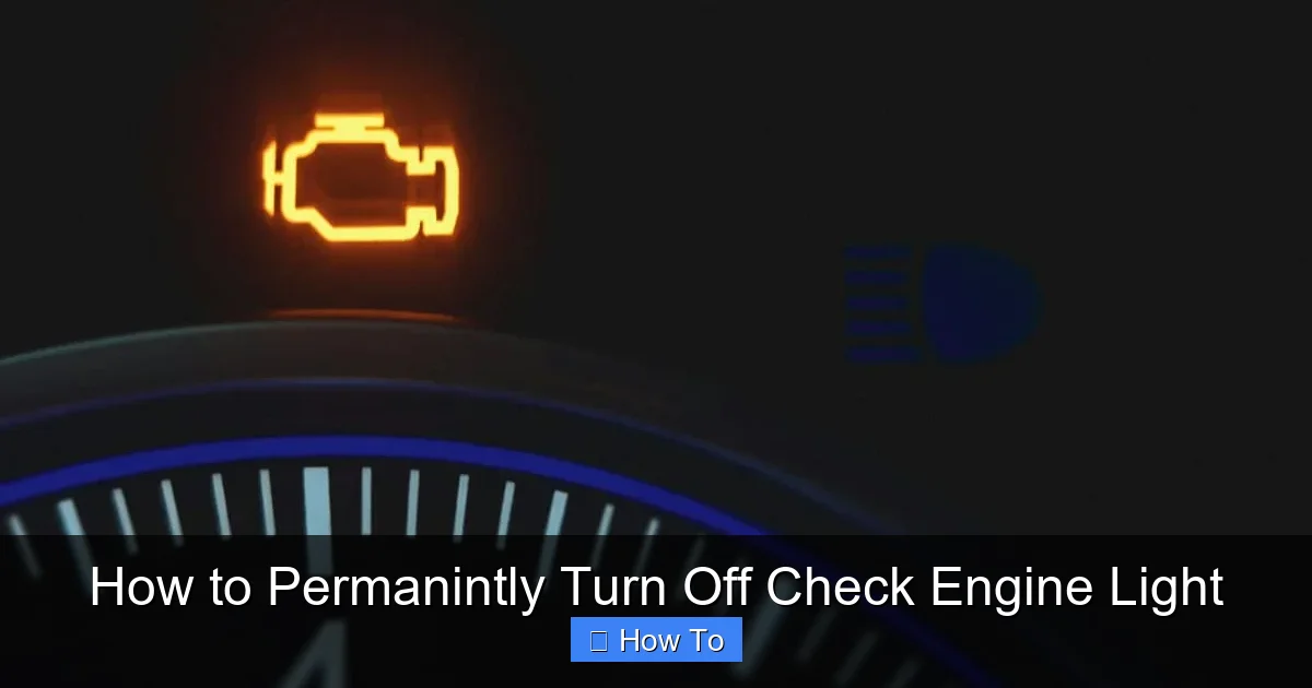 How to Permanintly Turn Off Check Engine Light