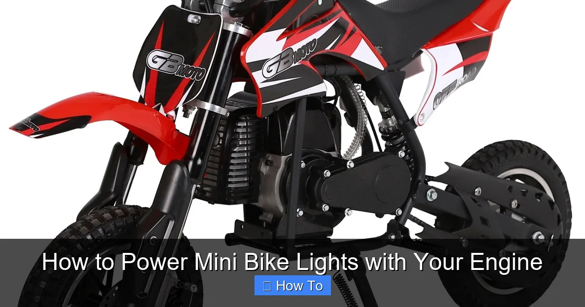 How to Power Mini Bike Lights with Your Engine