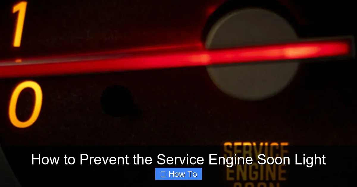 How to Prevent the Service Engine Soon Light