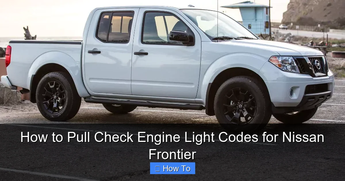 How to Pull Check Engine Light Codes for Nissan Frontier