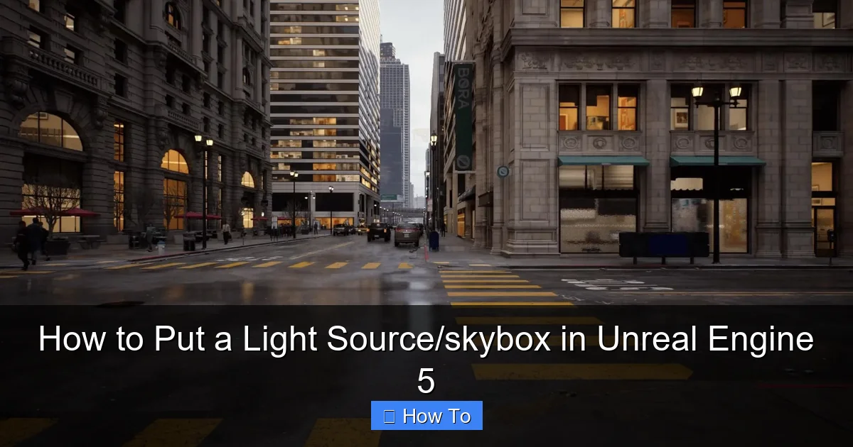 How to Put a Light Source/skybox in Unreal Engine 5