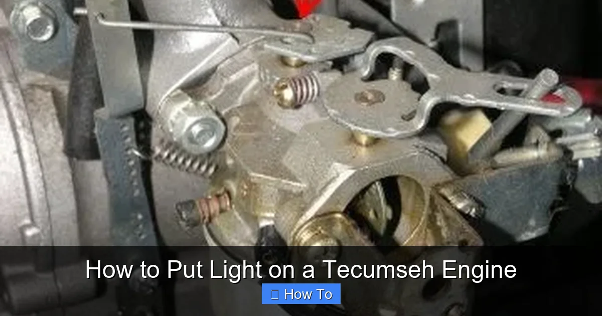 How to Put Light on a Tecumseh Engine