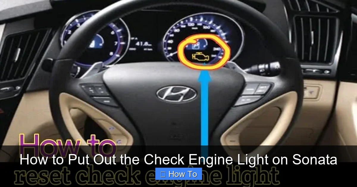 How to Put Out the Check Engine Light on Sonata