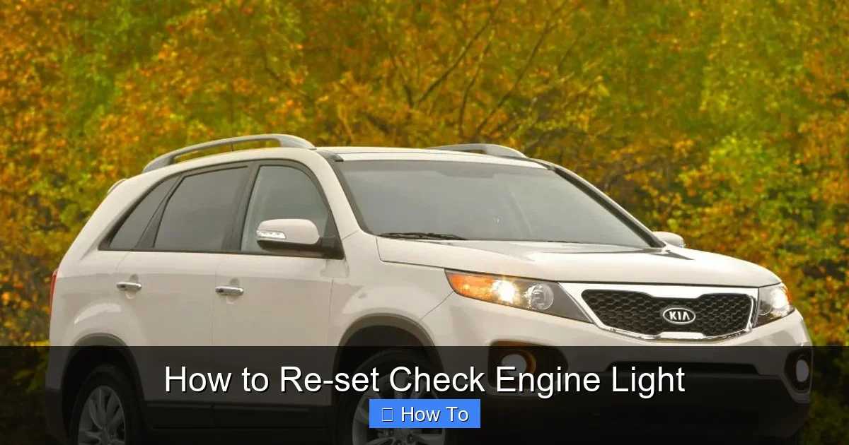 How to Re-set Check Engine Light