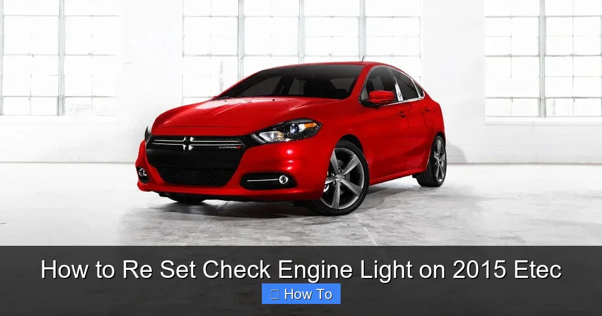 How to Re Set Check Engine Light on 2015 Etec