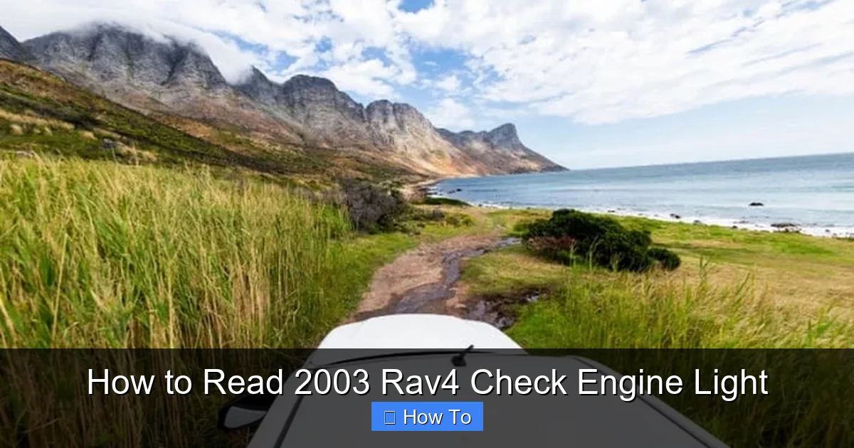 How to Read 2003 Rav4 Check Engine Light