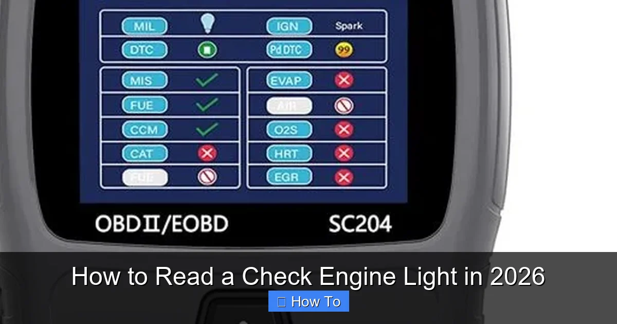 How to Read a Check Engine Light in 2026