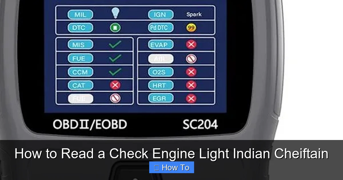 How to Read a Check Engine Light Indian Cheiftain