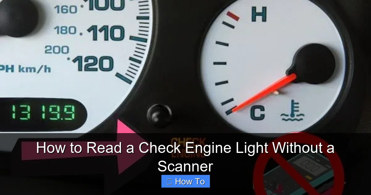How to Read a Check Engine Light Without a Scanner