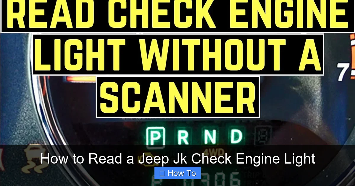 How to Read a Jeep Jk Check Engine Light