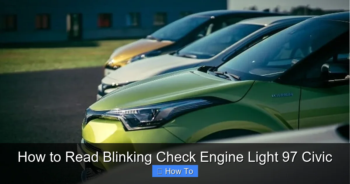 How to Read Blinking Check Engine Light 97 Civic